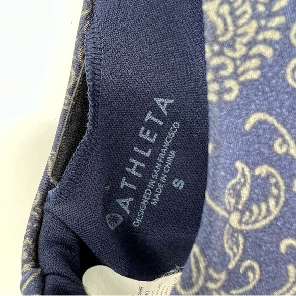 Athleta Aqualux batik Blue Bikini Top Small - Picture 8 of 12